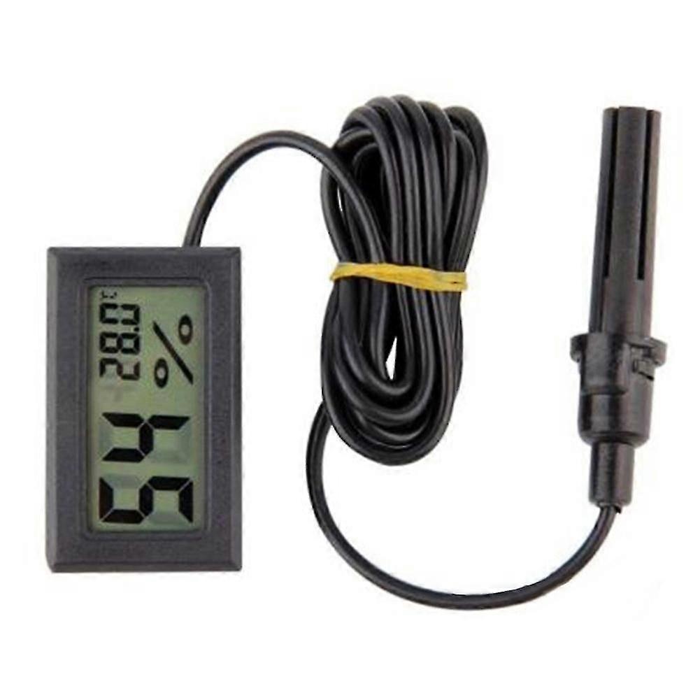 Digital Thermometer Hygrometer, Embedded LCD Display, Accurate Temperature and Humidity Monitor for Indoor Use, Home, Office, Incubator, Reptile Tank