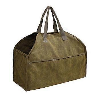 Draagbare Canvas Log Tote Bag Brandhout Opslag Organizer Open haard Accessoires