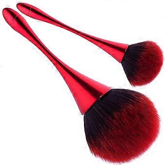 2 Pieces Large Mineral Powder Brushes, Soft Fluffy Makeup Brushes for Foundation, Blush and Highlighter, Professional Makeup Set for Blending, Buffing