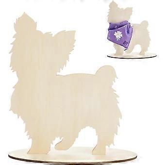 Dog Silhouette Display Stand Wooden Pet Scarf Holder Dog Bib Rack for Home Decoration Pet Photography Christmas Decorations Store Display Photo Props