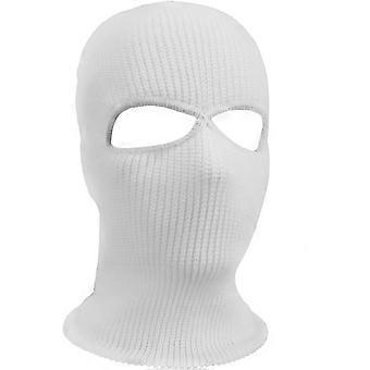 Balaclava Face Mask 3-Hole for Cold Weather, Winter Ski Mask for Men and Women Thermal Cycling Mask MK3 2 Holes-white One Size-Medium