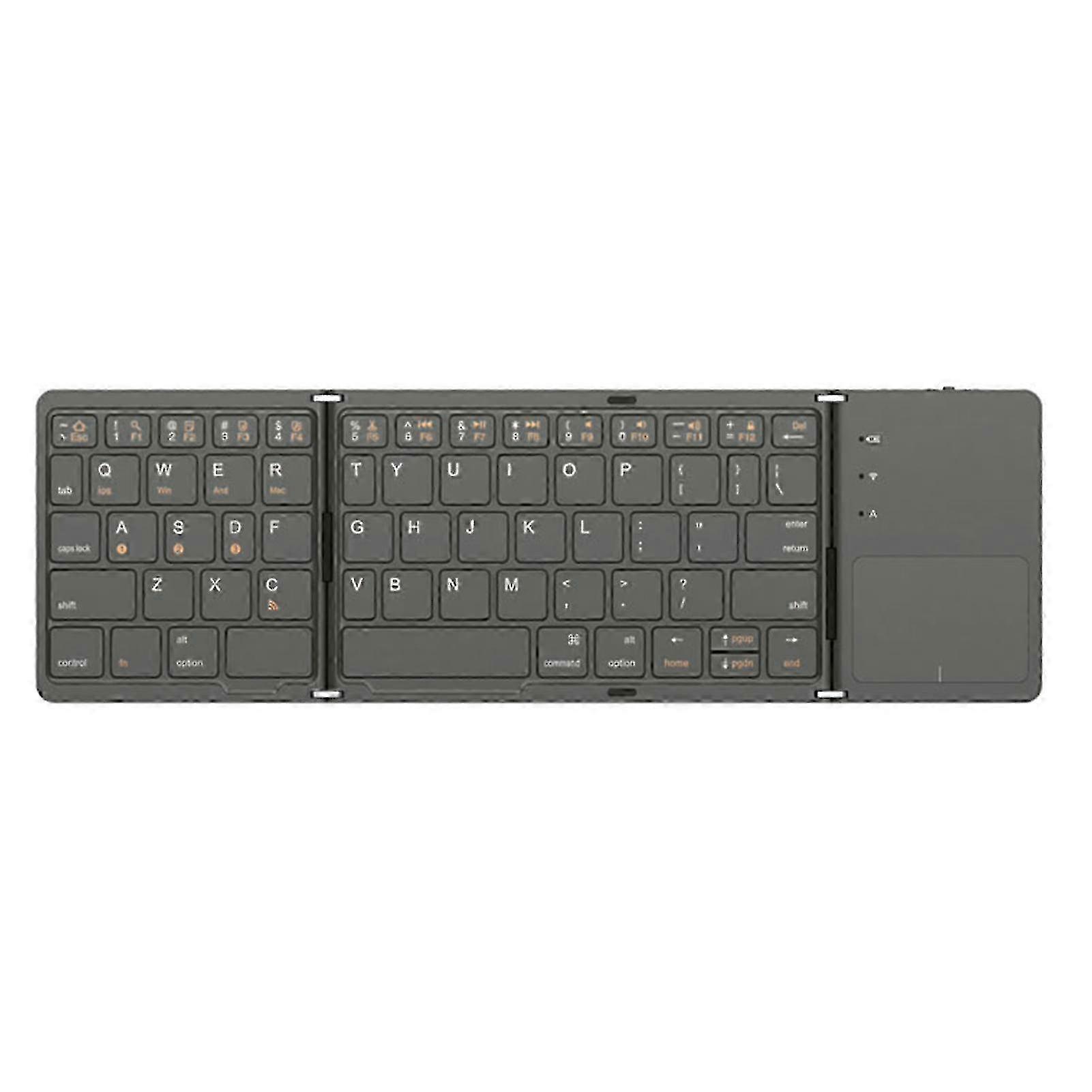 Foldable Bluetooth Keyboard with Touchpad, Portable Mini Wireless Keyboard for Tablet, Pocket-Sized