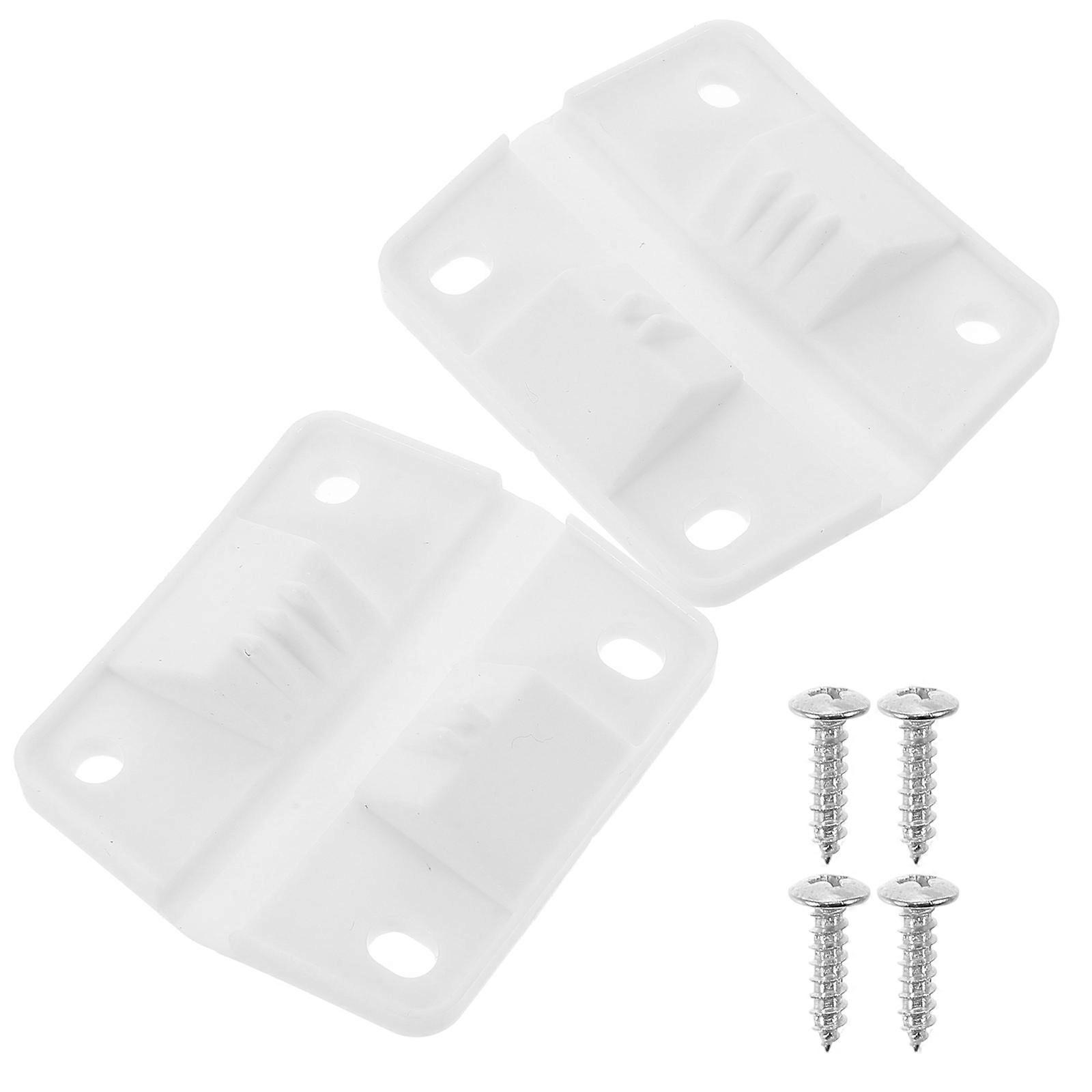 White Plastic Cooler Hinge for Cooler Boxes Replacement 2Pcs Durable Design