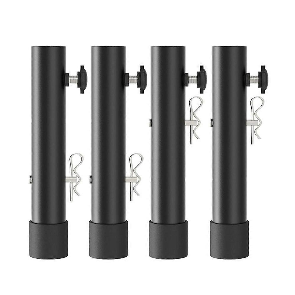 4 Pcs Folding Table Risers for Straight/Bent Leg,Table Leg Extensions 2 Levels/Heights Table Leg Extenders