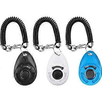 Hundeklicker, Hundeklicker mit elastischem Handgelenkband und großem Knopf, Trainingsklicker, professionelles Hundeklickertraining für Katze, Hund, Pferd