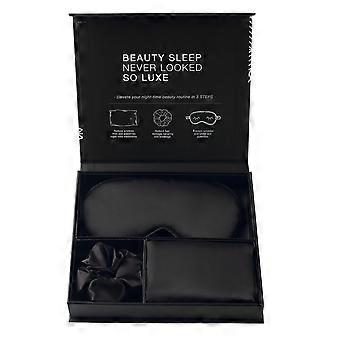 Boxed Sleep Gift Set with Satin Pillowcase Eye Mask and Matching Scrunchie