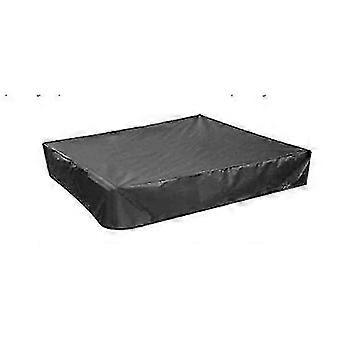 Luxora Sandpit Cover, Black Waterproof Dustproof Uv Prot Square Drawstring 26-27