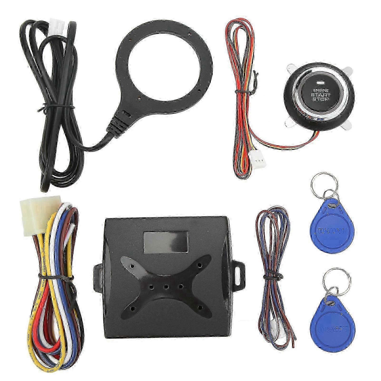 12V Vehicles Universal Smart Keyless Ignition Kit with Push Start Stop