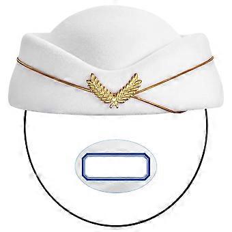 Stewardessenmütze, Flugbegleitermütze für den täglichen Gebrauch, beigefarbene elegante Mütze