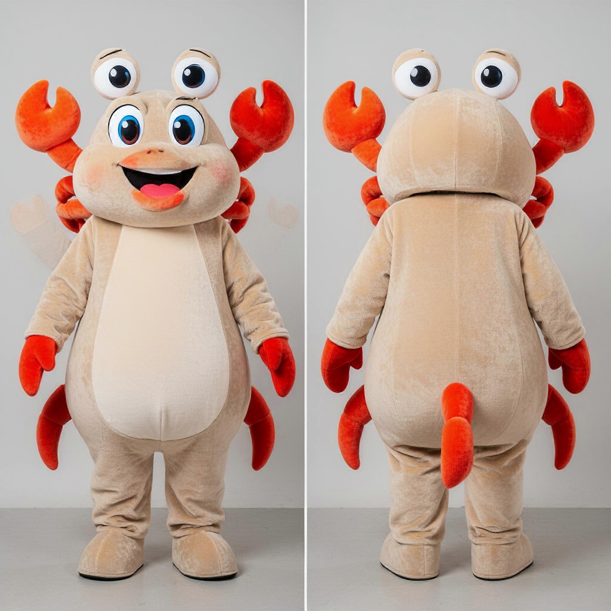 MASTICOT Beige Rounded Crab Mascot