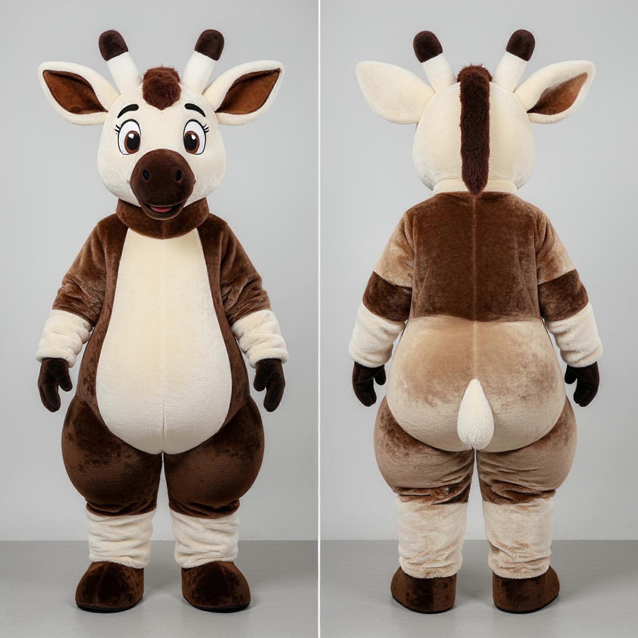 MASTICOT Cream Velvety Okapi Mascot