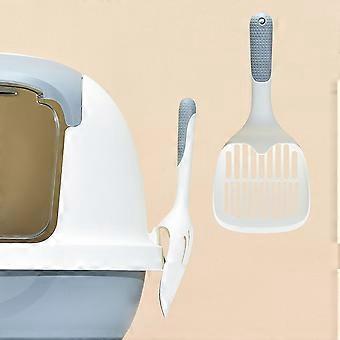 Cat Litter White Plastic for Pet Use 2Pcs Long Handle Scooper