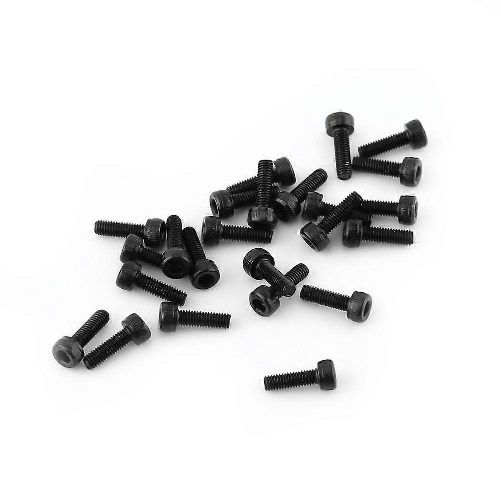 M3 Black Hex Socket Cap Head Screw Bolt Set (M3*10mm,Fully Threaded,24pcs)