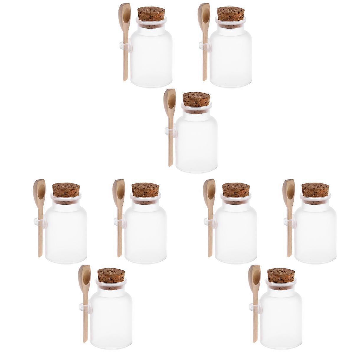 Subpackaging Bottle ABS Plastic Bottle for Storage Use 9Pcs White Set