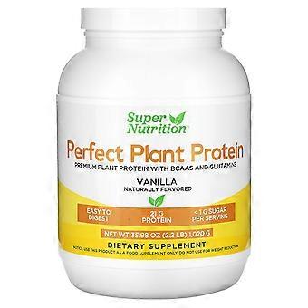 Super Nutrition, Perfect Plant Protein with Pea Protein Isolate, BCAAs, Cranberry Seed, Chia Seed, and Sacha Inchi Seed, Vanilla, 2.2 lbs (1,020 g)