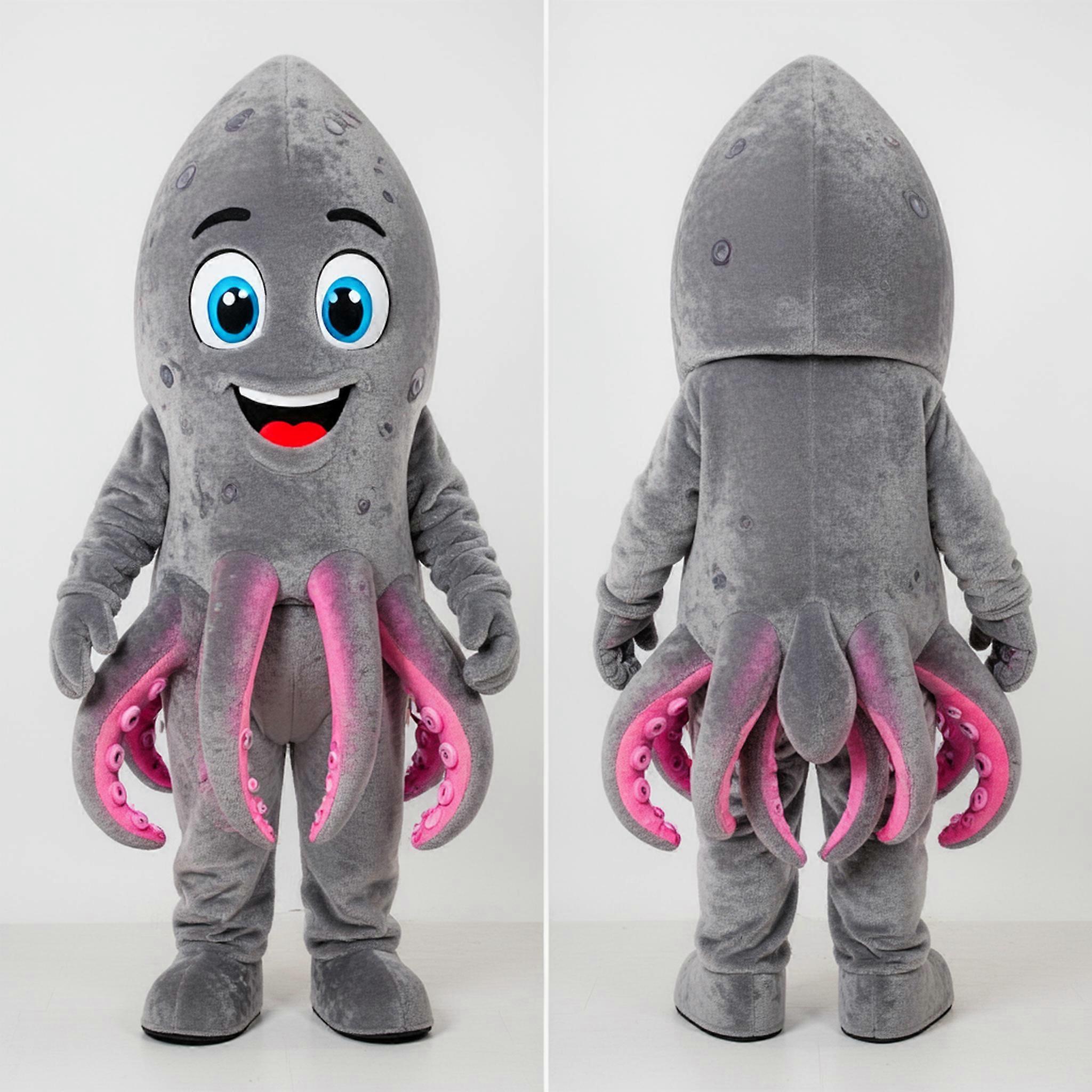 MASTICOT Gray Scalloped Fried Calamari Mascot