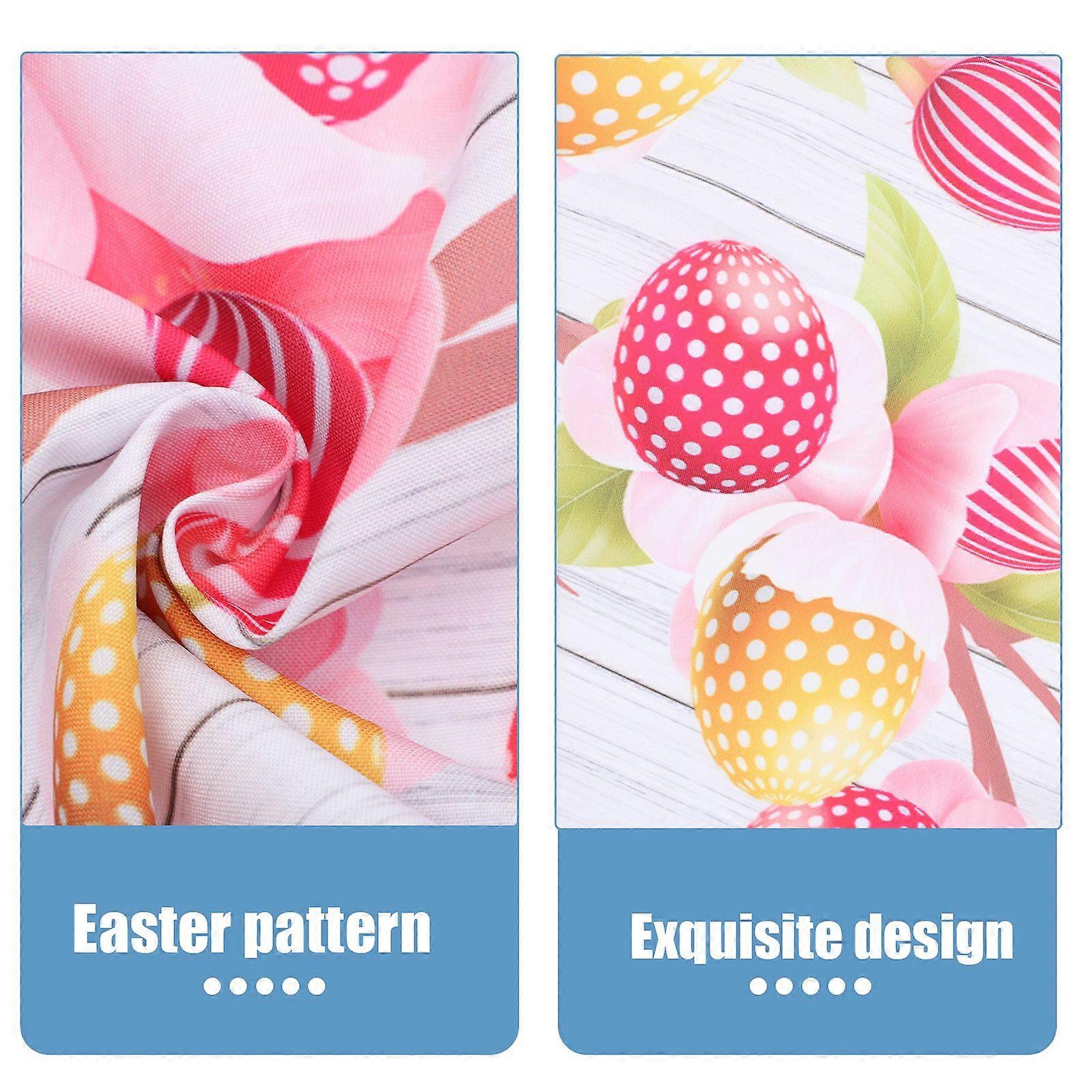 Creative Easter Window Valance Easter Short Curtain for Kitchen Living Room