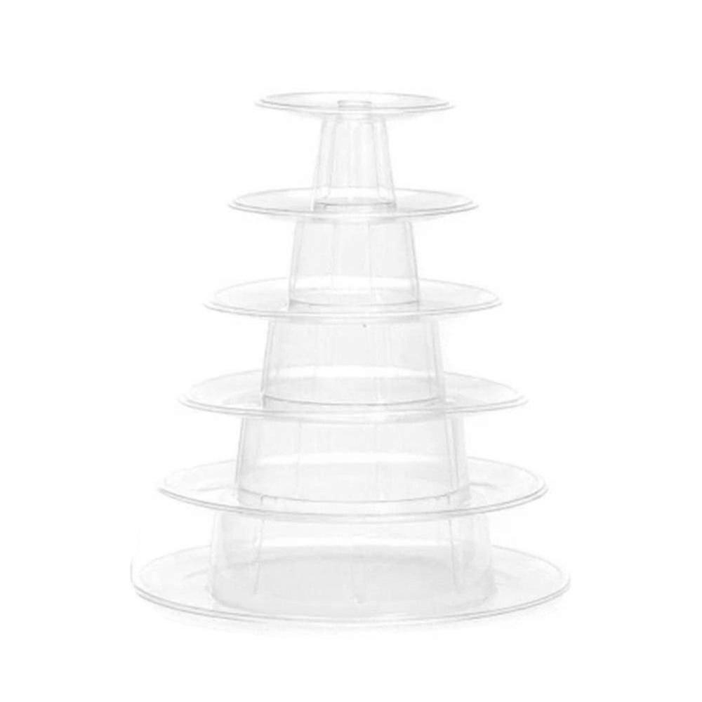 6-Tier Adjustable Transparent Macaron Tower