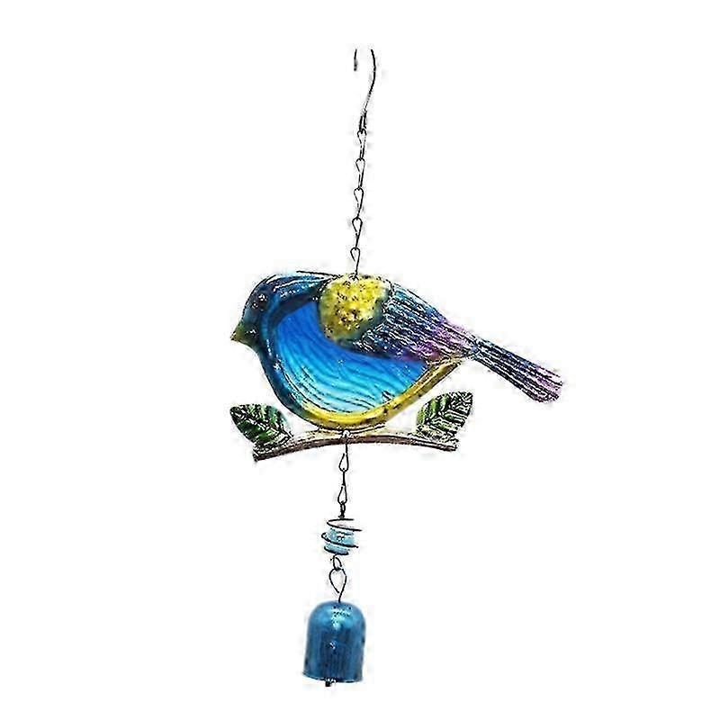 34cm Blue Metal Bird Hanging Chime