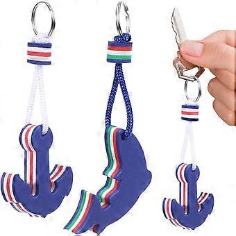 2pcs Floating Key Chain Boat Keychain Dolphin Anchor Floating Keyring for Boating Kayak Water Sports1