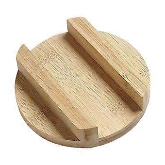 Bamboo Cup Bowl Cover Tableware Spillproof Pot Lid for Camping Hiking Picnic