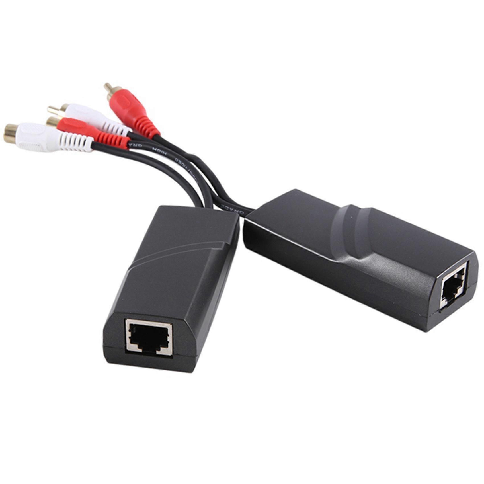 1 Pair RCA Audio Network Cable Extender Twisted Pair Transmitter RCA Interface 2-Way Audio Extender