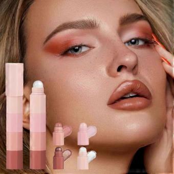 8-farbiger Lidschattenstift, perlmatter feiner Glitzer-Lidschatten, cremiger, glatter Nude-Lidschattenstift, Gesichts- und Augenhighlighter-Stift