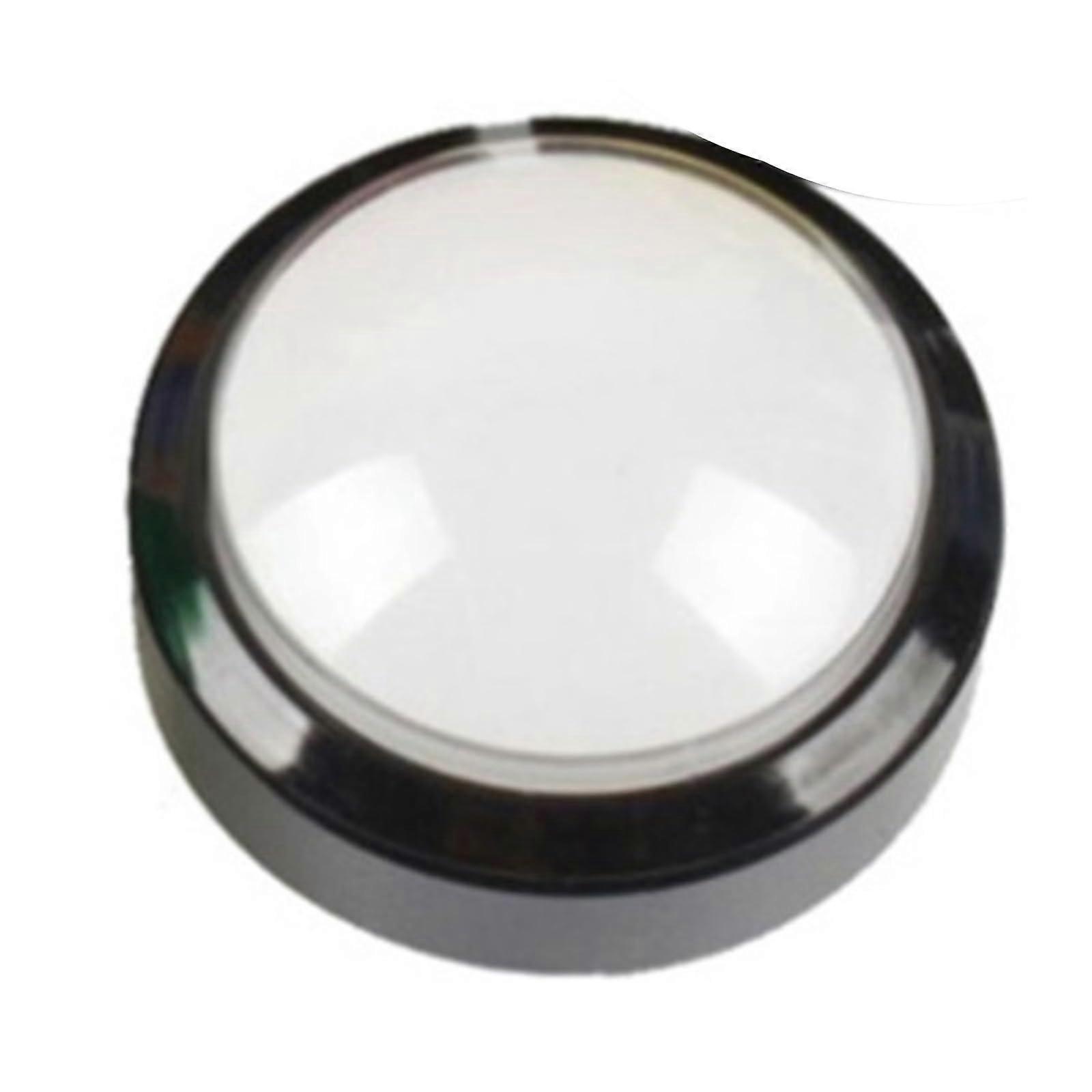 60mm LED Arcade Push Button White 12V Large Round Game Button with 50mm Plunger#V2