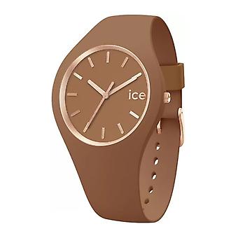Ice glam brushed Japanese Quartz Analog Women's Watch with Silicone Bracelet IC020546
