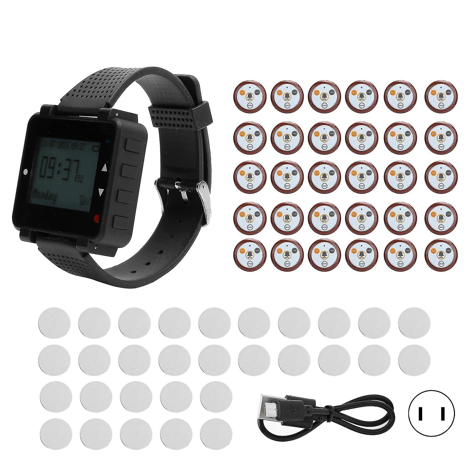 Paging System Wireless Watch Coaster Service Calling System Call Button Suc04 110240vus Plug