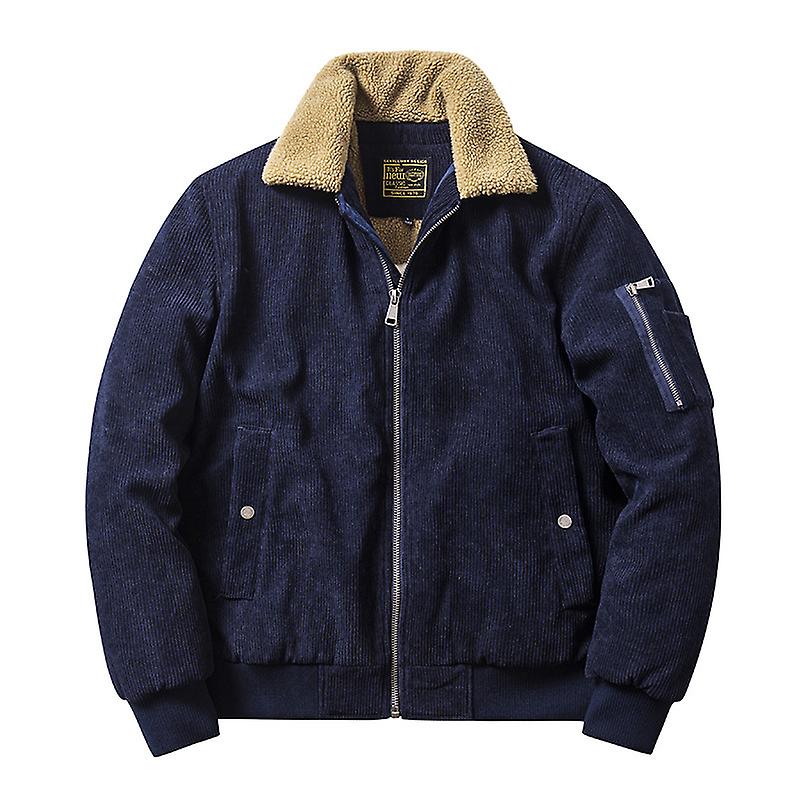 En's Winter Plus Catifea Jachetă Corduroy Tooling Casual Parka Fa coreeană