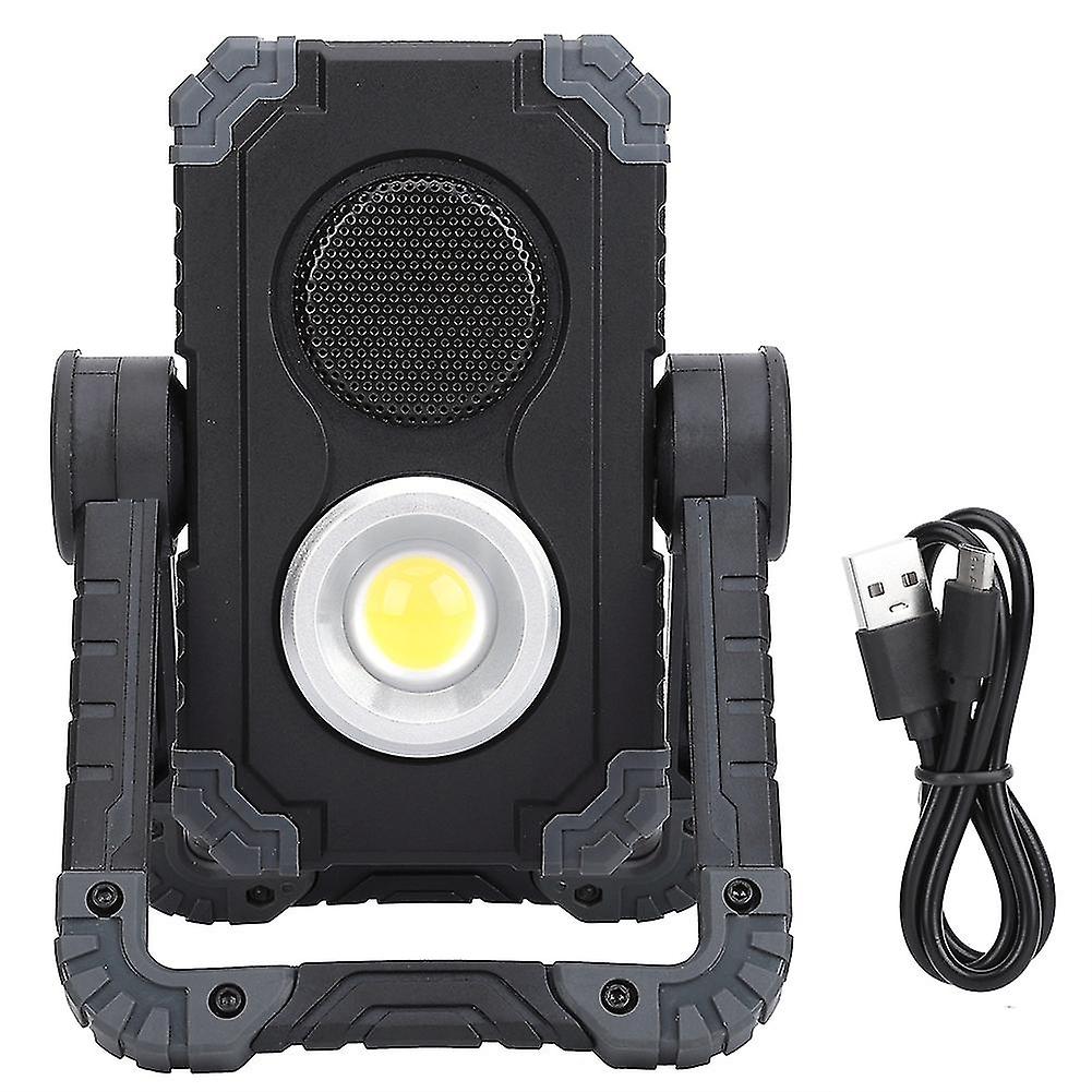 Portable Outdoor Cob Work Light 1000lm Rechargeable Adjustable Bluetooth Speaker Lamp