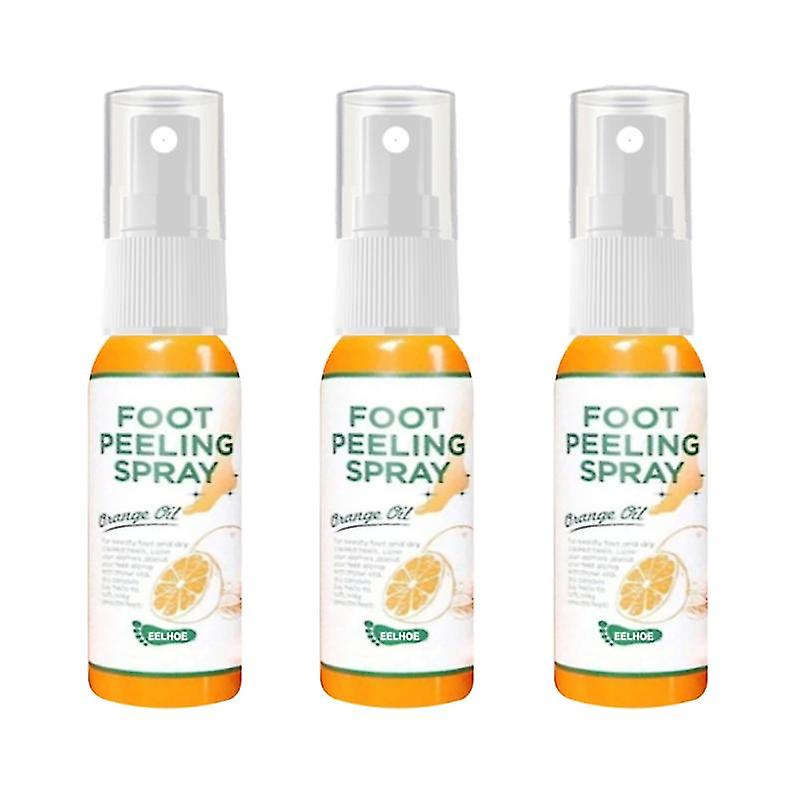 30Ml 3Pcs Foot Peeling Spray Orange Essential Oil Exfoliating Peel Dead Skin Remover /100Ml Size 3