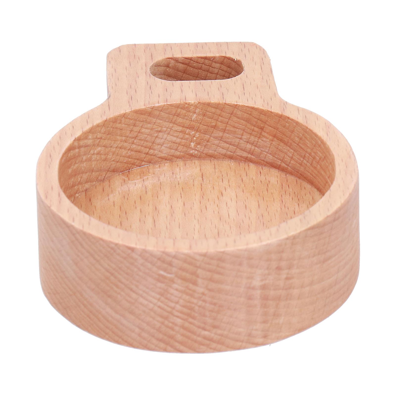 Beech Snack Dish with Handle MultiPurpose Sauce Plate Container for Home Kitchen Outdoor(Round Handle )