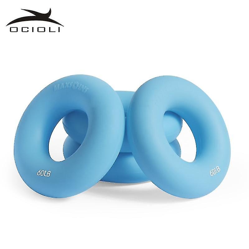 Hand Exercisers 3 Pcs/ Set Hand Finger Trainer Silica Gel Portable Hand Grip Blue