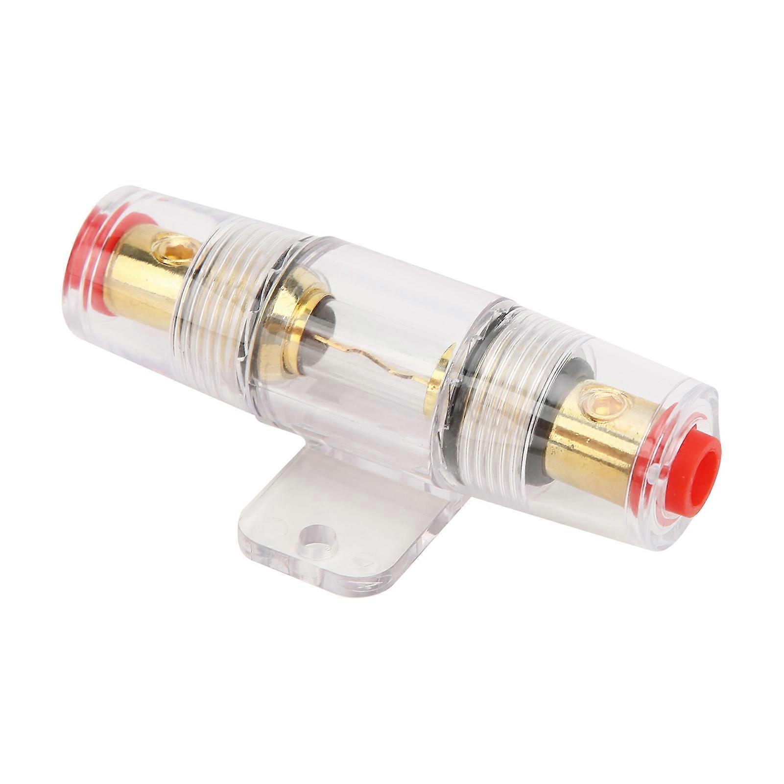 Car Audio Power Fuseholder 60A Copper Inline Fuse Block Protection for Auto Stereo System