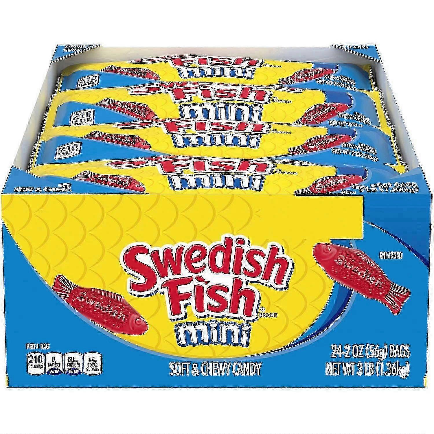 Swedish Fish Mini Soft And Chewy Candy, 24 Ea