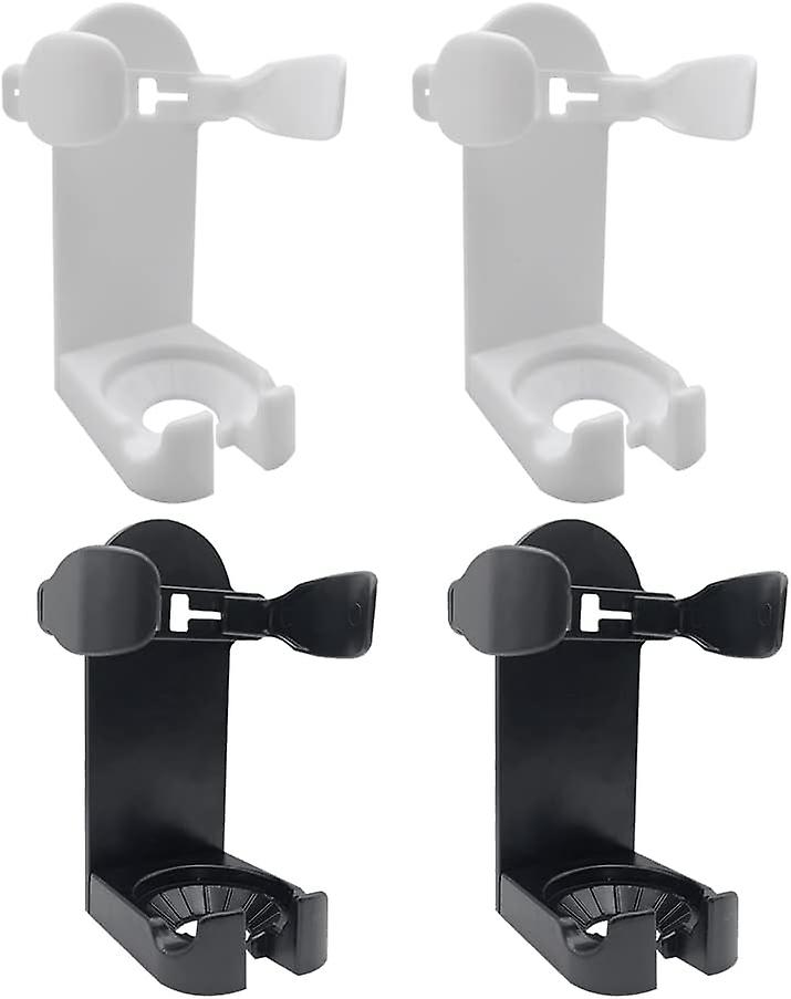 Bathroom Toothbrush Holder - Wall Mounted - (2 Black, 2 White)