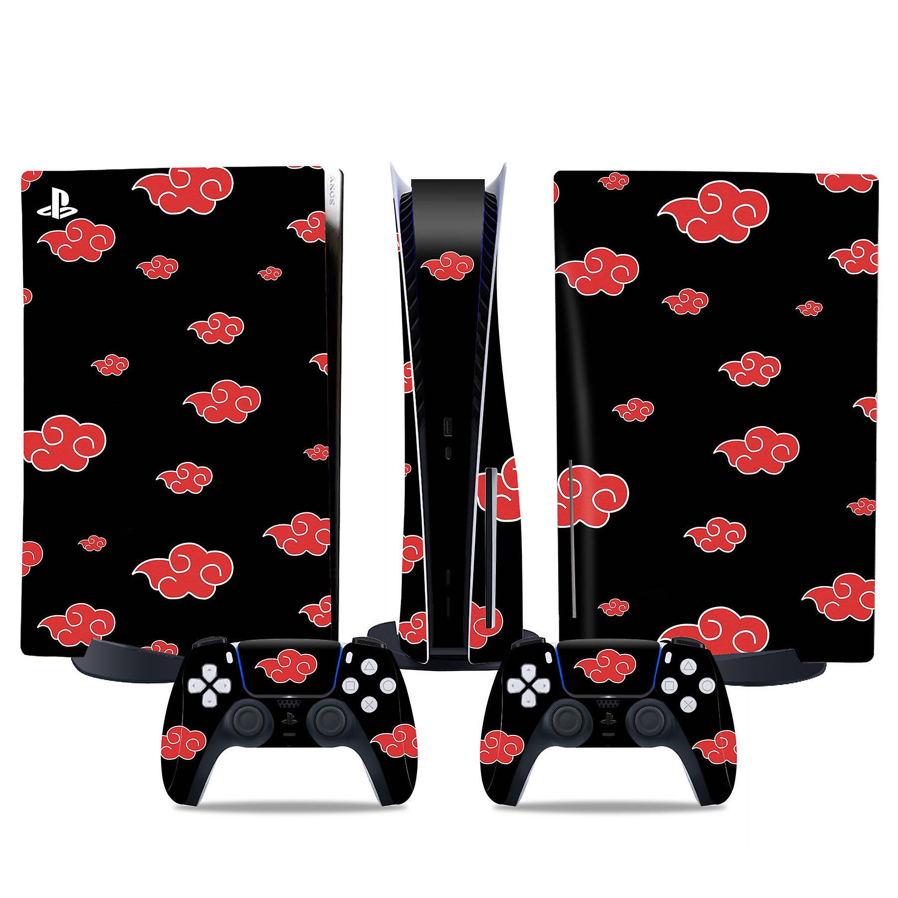 PS5 optical drive version sticker, cool PS5 skin, controller handle,for PS5 console and controller,NARUTO