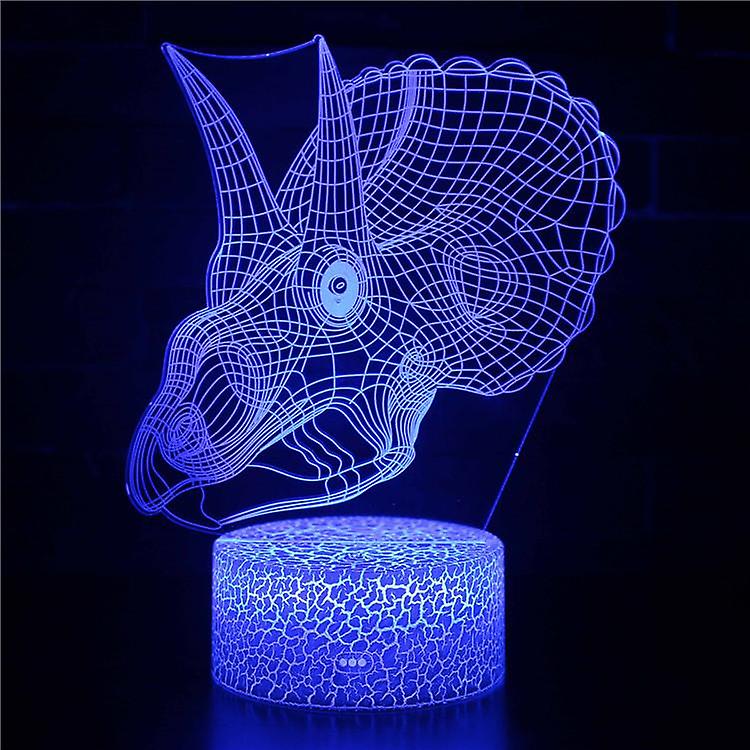 Child gift 3D Touch Light Night 7 colors remote control Dinosaur #43