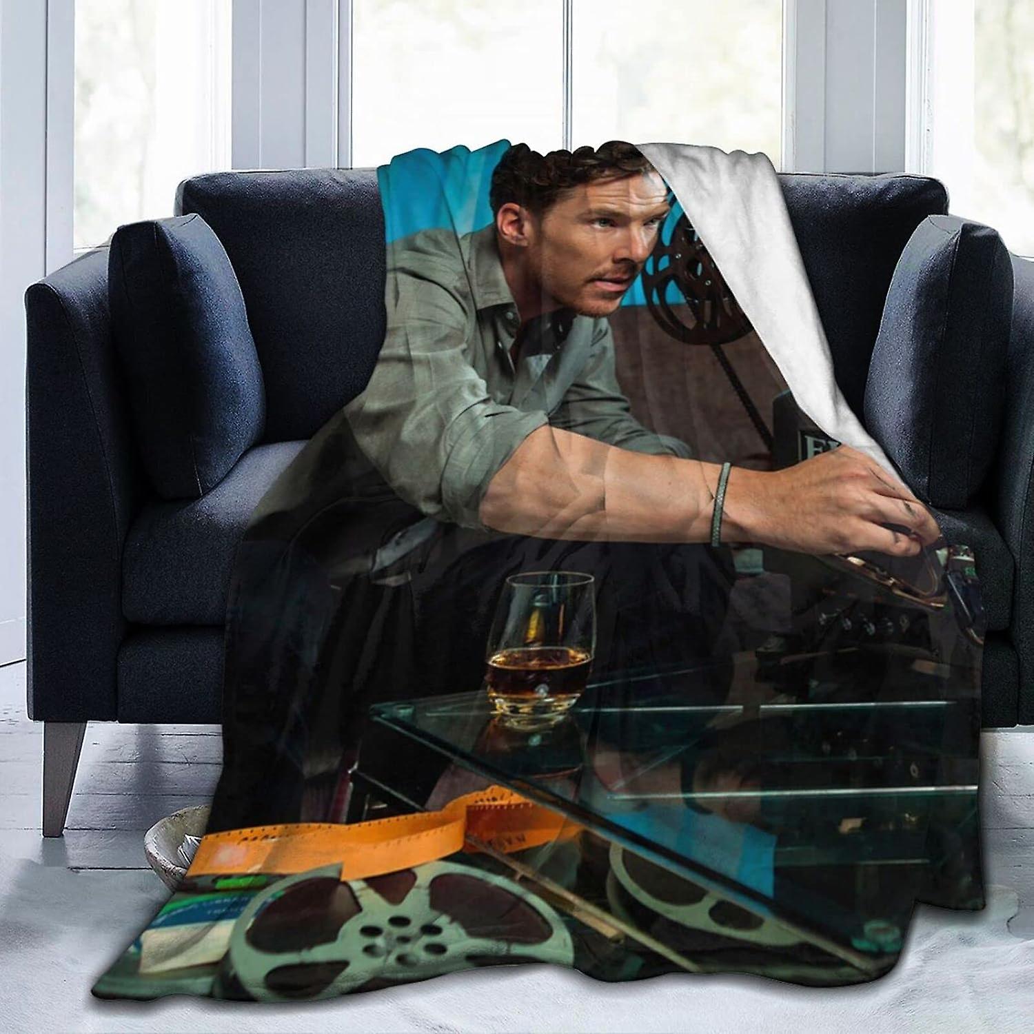 Benedict Cumberbatch Flannel Fleece Throw Blanket Queen Size All Season Super Soft Cozy Blanket for Bed Or Couch