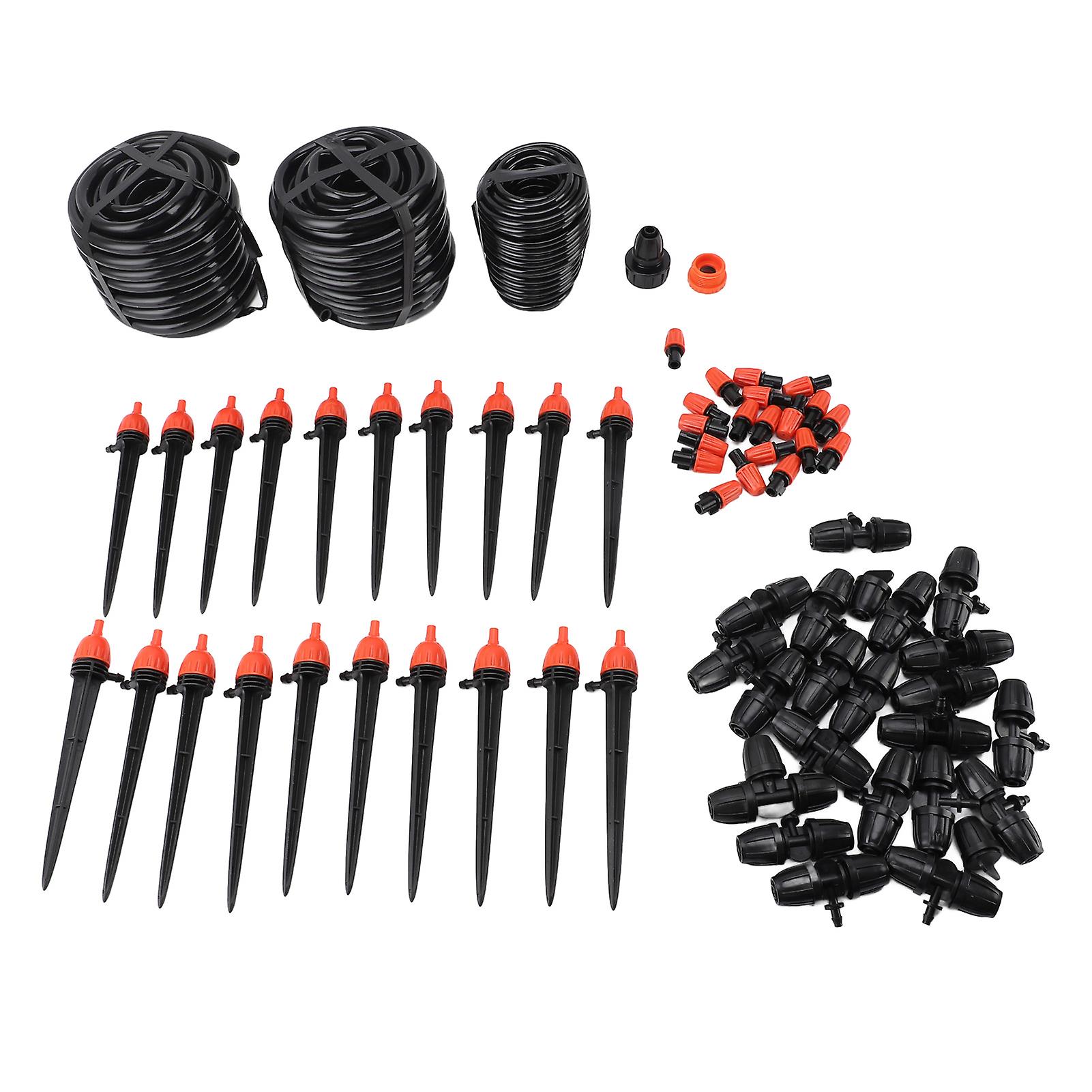 Drip Irrigation System Adjustable Nozzle Quick Connect Automatic Sprinkler System Kit for Lawn Garden Greenhouse