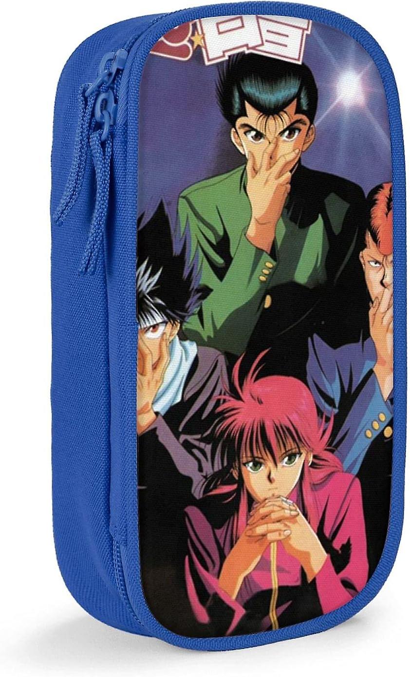 Puzdro na ceruzku Yu Yu Hakusho Veľkokapacitné vrecko na pero, pre školácke dievčatá chlapcov dospelých ružovo-modrá SAOE016135
