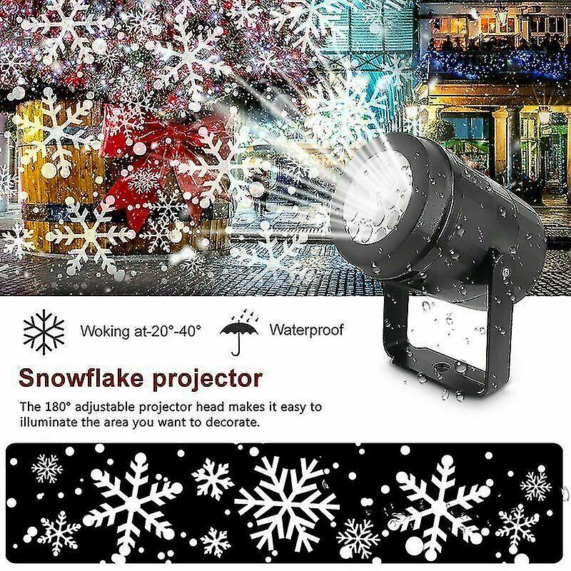 Snowflake Projector Led Light, Christmas Decorations Indoor, Moving Laser Light Lamp, Ideal For Xmas