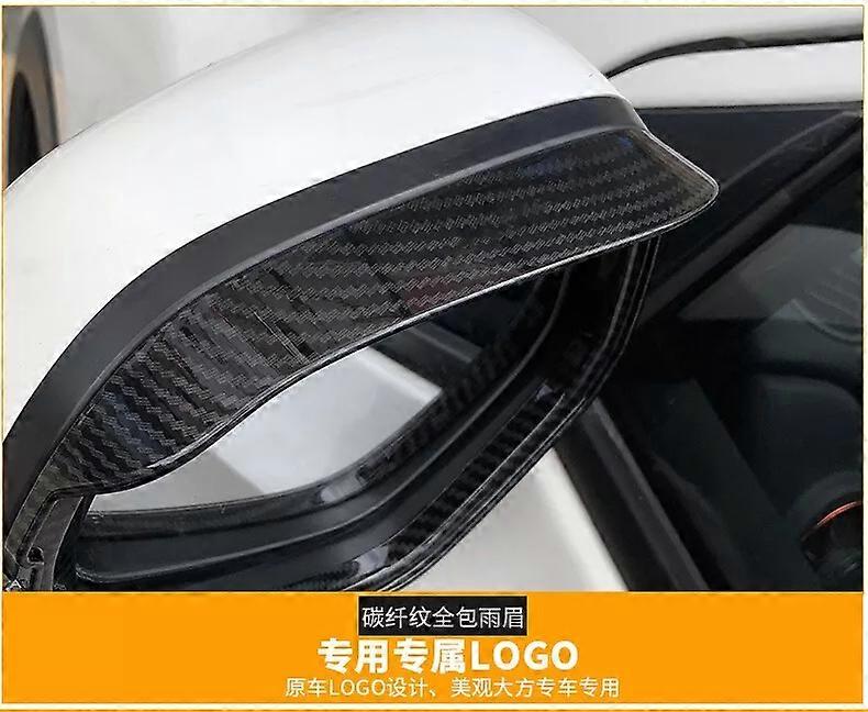 For Toyota Rav4 2019-2025 Accessories Carbon Fiber Pattern Rearview Mirror Rain Visor Guard Eyebrow