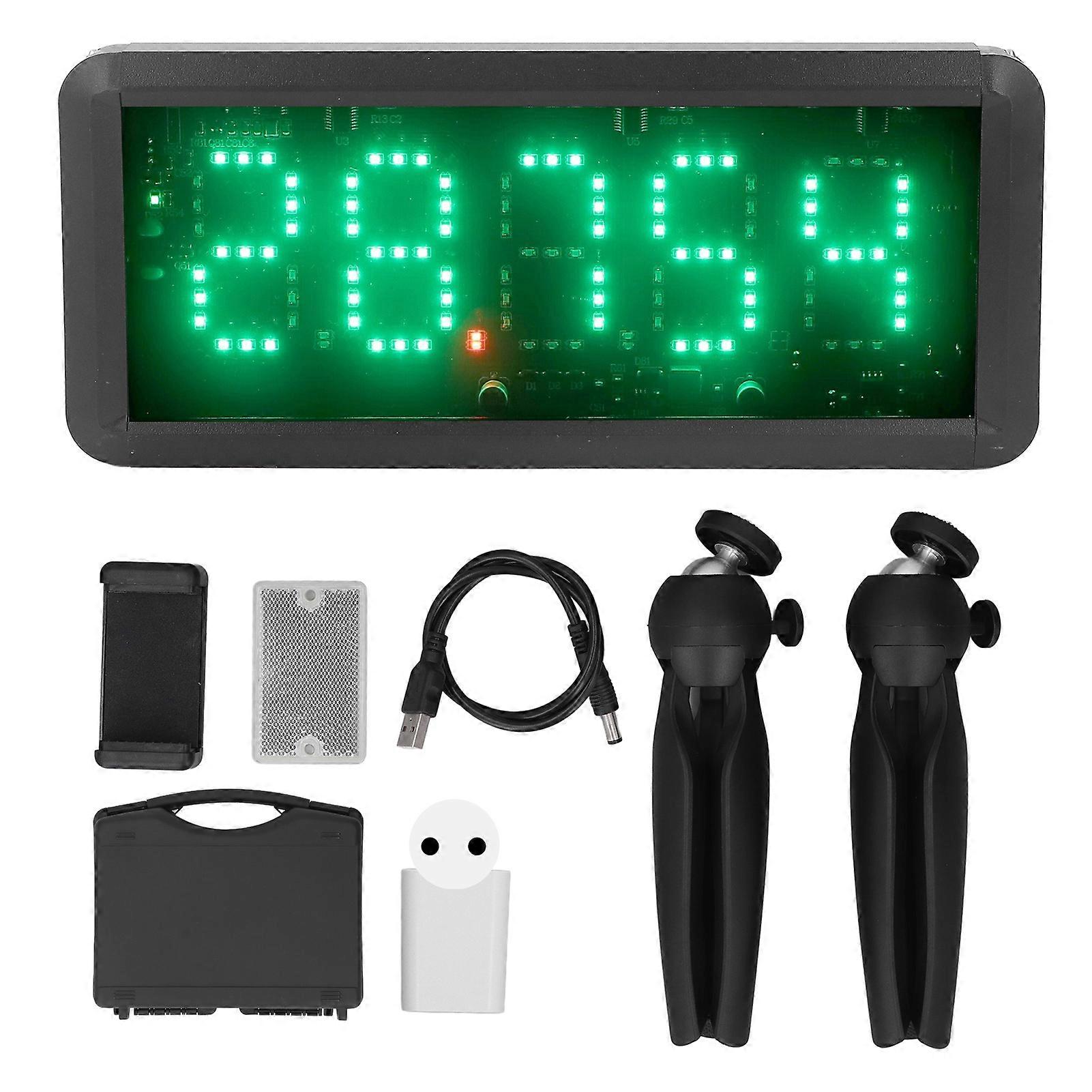 Wireless Laser Timer Battery Powered Sprints Race Clock Stopwatch For Bike Speed Training Skating Motorcycle 100240v Eu Plug