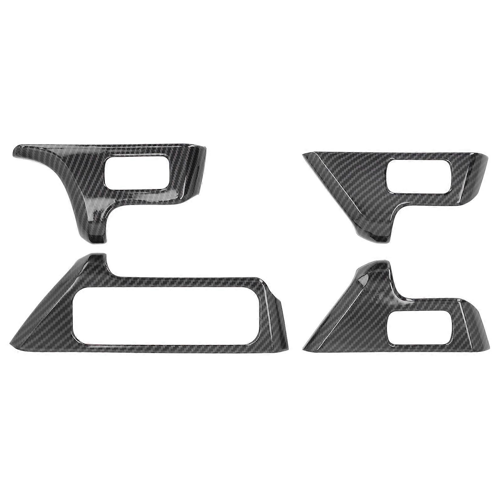 4 قطع من ألياف الكربون نمط نافذة رفع التبديل إطار غطاء ملصق استبدال تقليم لبنز B Class GLB X247 2020+