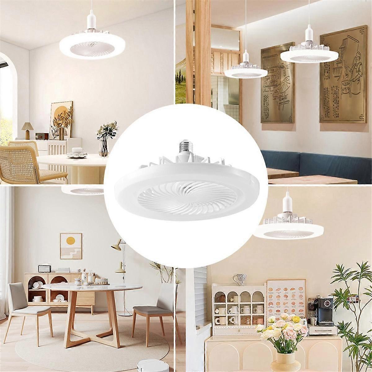 Ceiling Fan Ceiling Fans with Light and Remote E27 Enclosed Ceiling Fans with Light for Adult Kids Living Room Bedroom B