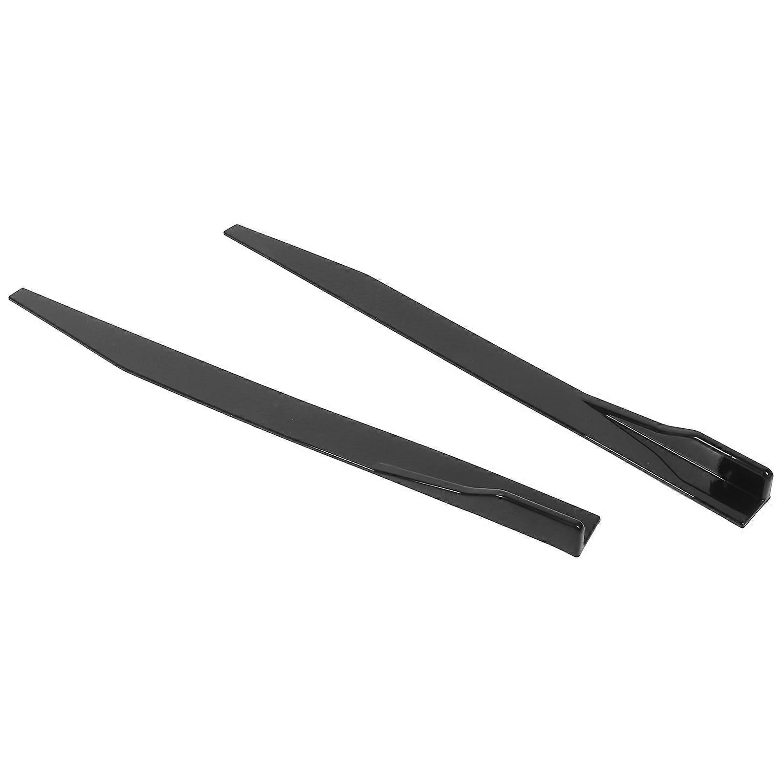 2pcs Car Side Skirt Splitter Lip Winglet Diffuser Universal 120cm/47.2in Glossy Black