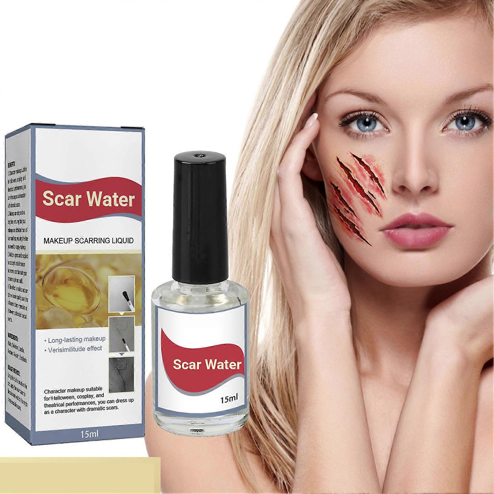 15 مل × 2 ندبة ماكياج السائل تأثير واقعي مخيف ندبة المياه لحفلات تنكرية هالوين